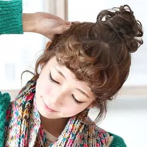 국산 똥머리 셀프가발 미니레이스 곱창가발 올림머리 UUr6+6uAI