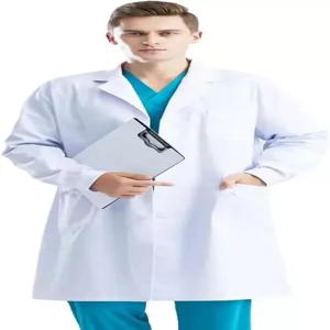 남성용 AXSLAILM 화이트 랩 코트 여성 의사 치과 의상 과학자 DIY 작업복 학생 할로윈 커리어 데이