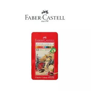 파버카스텔 일반 색연필 12색 세트 틴케이스