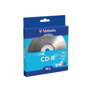[미국배송] 버바팀 CD-R 빈 디스크 700MB 80분 52배 데이터 및 음악용 기록 가능 - 10팩 블루