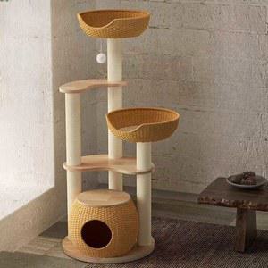 고양이 원목 캣타워 벽걸이 구름다리 반려묘 스크래쳐 호텔