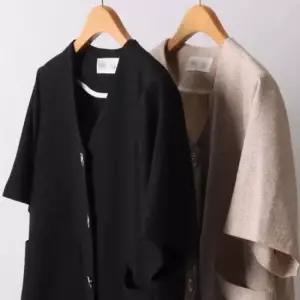 자켓 린넨 빅사이즈미시옷 305I608S 여성큰옷 트위드