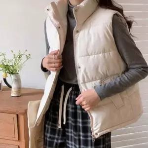 데일리 하이넥 레이어드 조끼 겨울 패딩 베스트 여자