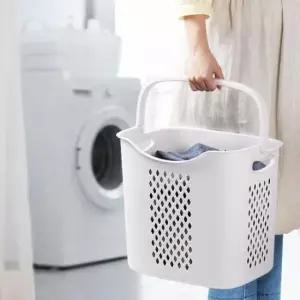 세탁바구니 이동식 빨래바구니 1단 세탁가방 바스켓 세탁물수건함