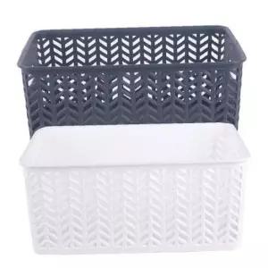 헤링본 오픈형 바스켓 3호 9.3L (색상랜덤)