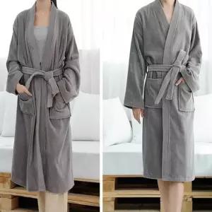호텔 샤워 목욕 순면 면 잠옷 파자마 가운 그레이
