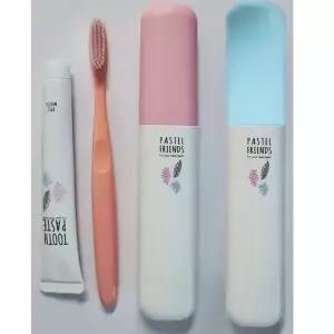 치약 칫솔 빵아여행용세트 2개 양치컵 휴대용