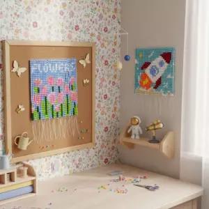 도안 만들기 재료 키트 커튼 비즈발 공예 DIY 가림막 족자봉 구슬