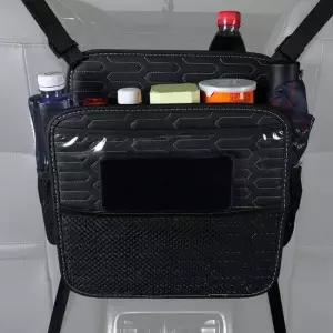 차량용 센터 콘솔 포켓 박스 수납 시트 사이드 L-블랙