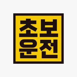 자동차스티커 고휘도반사 초보운전20 자석 자석스티커