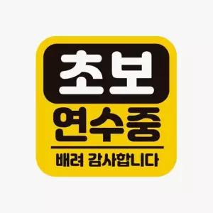 자동차스티커 고휘도반사 자석 배려2 초보연수중