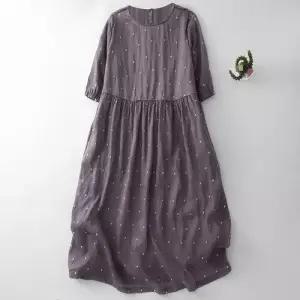 M1 원피스 팬츠 여자 가볍고 모시 예쁜 라운드 슬랙스 고급스러운 프린트 JEN1