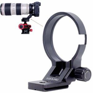 [미국배송] ISHOOT 금속 삼각대 마운트 링 렌즈 칼라 캐논 EF-EOS R 컨버터 어댑터 기본 모델과 호환되며 지지대 브래킷 하단은 ARCA-SWISS 핏 퀵 릴리스 플레이트 기능입니다