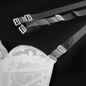 2P 투명 어깨끈 누드 브래지어