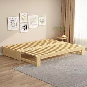 슬라이드 평상 프레임 침대 접이식 확장 마루 침대틀