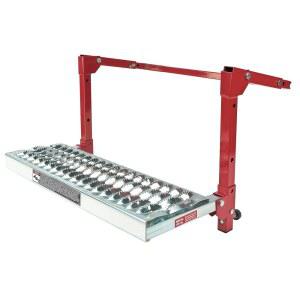 트럭, SUV, 세미, 헤비 듀티를 위한 파워빌트 타이어 스텝 300파운드. 용량, 논슬립 u2018 치즈 강판 u2019 스틸 표면, 최대 13인치 직경의 모든 타이어에 맞게 조정 가능. 수납을 위해 넓고 접힌 u2013 647596EC