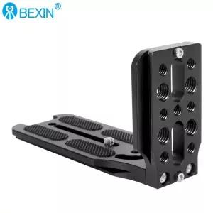 새로운 삼각대 수직 클램핑 플레이트 범용 L 자형 퀵 마운트 하단 나사 구멍 링크 설치 안정기