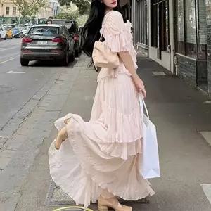 여성패션 쉬폰 원피스 남남이몽령 쟈가드 바캉스룩 롱스커트 DL1