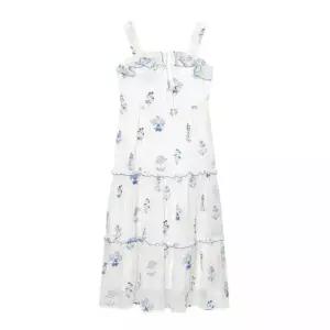 원피스 오프숄더 쉬폰 여성패션 자수 봄가을 DL1