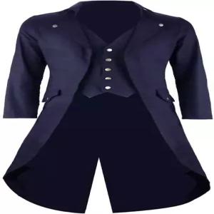 골드스티치 남성 블랙 빈티지 테일코트 재킷 팬시 쿨 코스프레 코스튬 로브