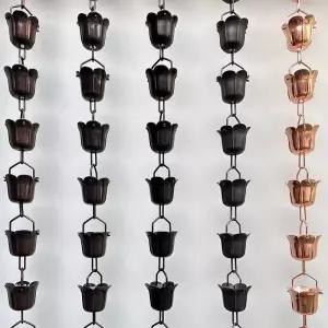 지붕 빗물받이 처마 배수관 구리 체인 방수 테라스 주택용 야외장식 판넬