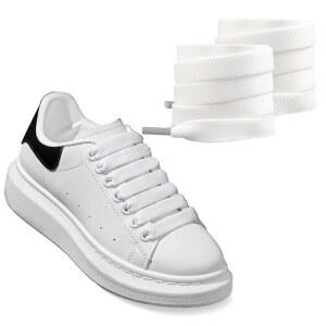 [미국배송] 알렉산더 맥퀸 스니커즈를 위한 UAMGLSOB 2켤레 신발끈 1/2인치(1.2CM) 플랫 두꺼운 점보 팻 와이드 신발끈 교체용