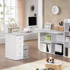 학생공부방 코너 L자 모던 1600책상+수납장 세트(4색) 자취방 대학생용 CEO