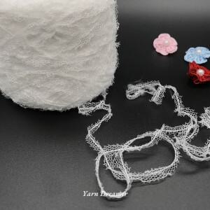 네트 원사 아트용 호환 흰색 레이스 뜨게 실  메쉬 100g