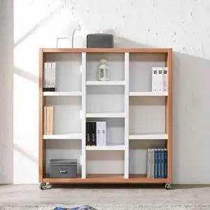 바퀴달린 모던 3단 10칸 책장 1200 (8색) 침실 서재 국민 시스템 북유럽 LP