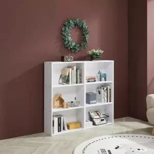 DIY 자취방 3단 책장 2개세트 (화이트/오크) 북카페 슬림 책장형 진열장 LP