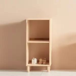 아이 작은방 침실용 슬림 원목 미니 선반장 키즈 진열장 책꽂이 교구 낮은