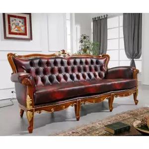 클래식 엔틱 레드브라운 3인용 원목 쇼파 / 소파 명품 모던 예쁜 착한 비싼