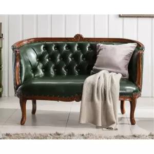 엘레강스 엔틱 다크 그린 2인용 원목 쇼파 / 명품 고급 심플 클래식 비싼