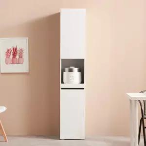화이트 미니멀리즘 36cm 틈새용 부엌 밥솥 수납장 그릇장 높은 키큰장 가구