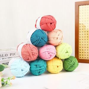 100g/롤 크로 셰   천 패브릭 스트립 원사 폴리 에스터 공예 손 쿠션 담요 스레드