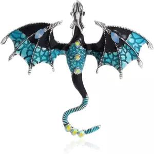 에나멜 드래곤 브로치 - 의류 모자 가방용 빈티지 펑크 동물 액세서리 지배적인 비행 디자인 남녀용 성격