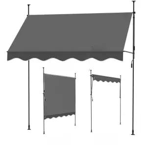 기둥식어닝 어닝설치 행거형 수동 설치 비가림막 햇빛