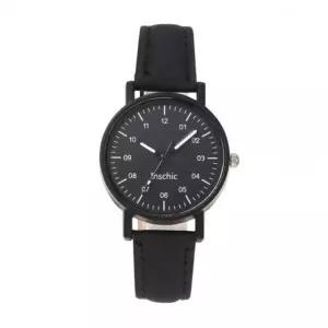 bns 뉴 정장 손목 시계 여자 여성 학생 아날로그 초 침 공용 커플 가죽 밴드 패션 만보기