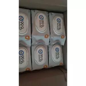 깨끗한나라 99.9% 클린 손소독 물티슈 캡형 60매, 6개