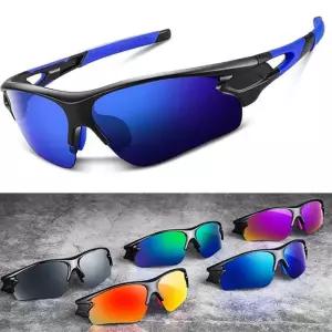 편광 자전거 고글 스포츠 선글라스 블루미러
