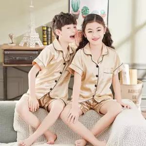 무지 아동 카라 반팔 잠옷세트 1P 여름 파자마 홈웨어 어린이잠옷 남아