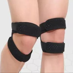 이중압박 밴드 무릎 보호대 통기성 충격흡수 패드
