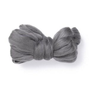 콘도스 내추럴 울 로빙, 2온스. 바늘 펠팅 및 습식 펠팅, 수공예 및 DIY 스피닝 프로젝트에 가장 적합한 울, 울 펠팅 용품. 염색 색상. (흑연, 2온스)