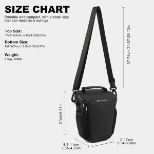 베스네포토 방수 사진기 크로스바디 숄더 케이스 미러리스 DSLR 고프로 컴팩트 경량 허리