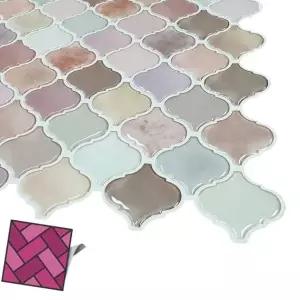 월타일스티커 507 적색혼합 잔다마스크 타일시트