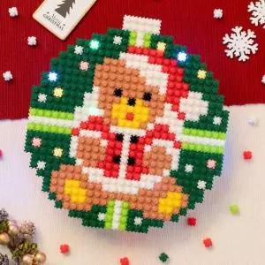 8mm 미니 디폼블럭 도안 세트(LED곰돌이산타)