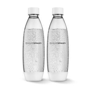 Sodastream 1L 트윈 팩 식기 세척기 사용 가능 슬림 병 (화이트)