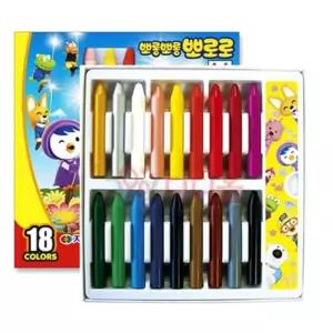 지구 뽀로로 손에 묻지 않는 크레용 18색 X2개 어린이