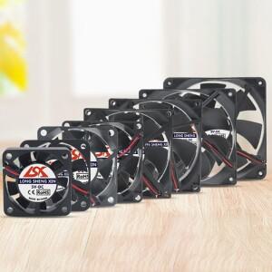 브러시리스 냉각 터보 팬 5V/12V/24V 2핀 DC 블로어 3D 프린터 압출기용 검정 플라스틱 쿨러 부품