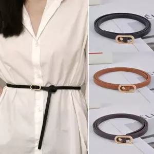 여성 원피스 롱 셔츠 심플 여자 벨트 얇은벨트 PoM9+6LAw